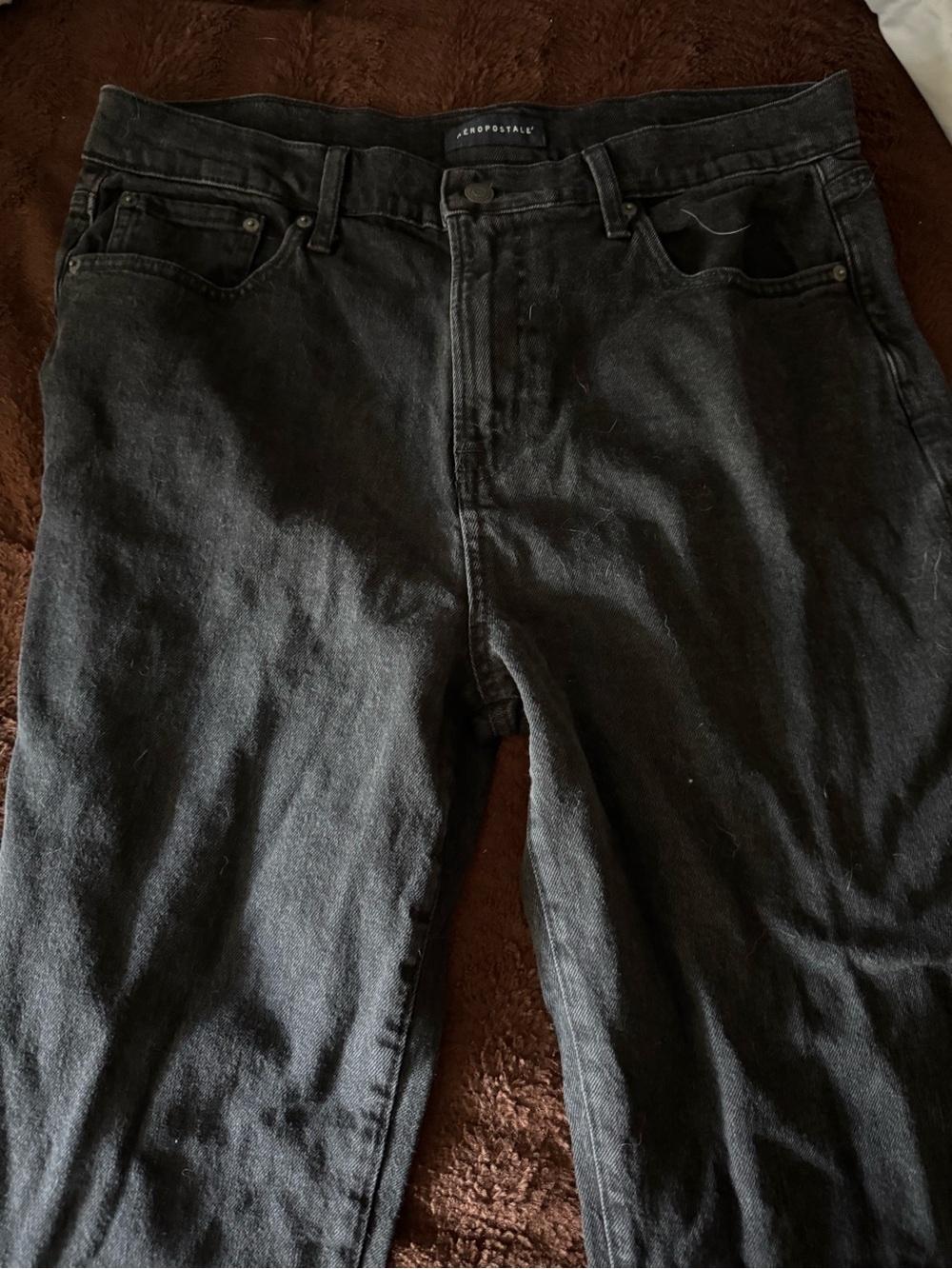 Aeropostale Men's Black Slim Straight Jeans